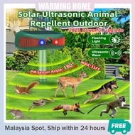 Ultrasonic Monkey Repellent PIR Sensor-Controlled Siren and Strobe Alarm System Solar Alat Penghalau