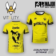 2025 CS2 Austin Major Team Vitality Commemorative Uniform Fan Jersey ZywOo Training Breathable T-shi