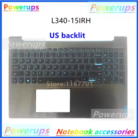 New Laptop US/RU Backlight Keyboard Top/Upper Case/Cover/Shell For Lenovo IdeaPad L340-15 L340-15IRH