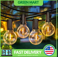 🌟GREEN MART🌟Solar String Lights Outdoor, G40 Hanging LED Lights, Commercial Grade Patio String Lights, Waterproof for Yard, Gazebo, Porch, Cafe, Bistro