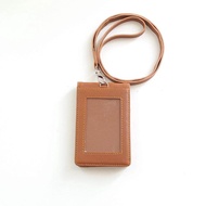 isvanna [GROSIR DOMPET] LANYARD ID CARD HOLDER NAME TAG KULIT DUA SISI BOLAK BALIK MIKA KANCING DOMP