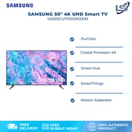 SAMSUNG 50" 4K UHD Smart TV UA50CU7000KXXM | Smart Hub | SmartThings | PurColor | Web Browser | HDMI