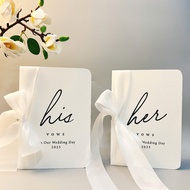 Vows book 77 - his vow her vow card with wedding promises |Wedding Vows |SHI1990