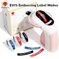 Phomemo 3D Embossing Label Maker E975 Portable Manual Labeling Machine DIY Self-adhesive Sticker