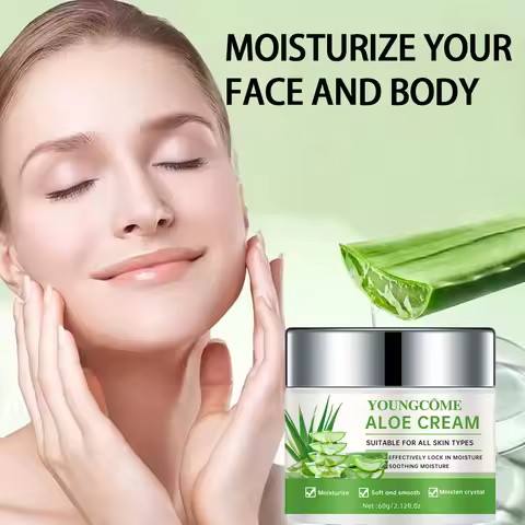 Aloe Vera Deep moisturizing cream, effectively locks in moisture and sooth skin, suitable for all sk