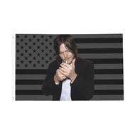 Flag Daryl Star Dixon fg Black American Flag Background 3X5FT Digital Printing