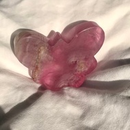 特色螢石 千層蕾絲 彩色 世界唯一 蝴碟 拉絲彩虹 水晶簇 Crystal