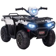 Aosom 12V Kids ATV Battery-Operated with AUX Port & USB, Kids 4 Wheeler with Tough Wear-Resistant Tr