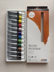 Daler Rowney Simply Acrylic 顏料套裝 (12色)
