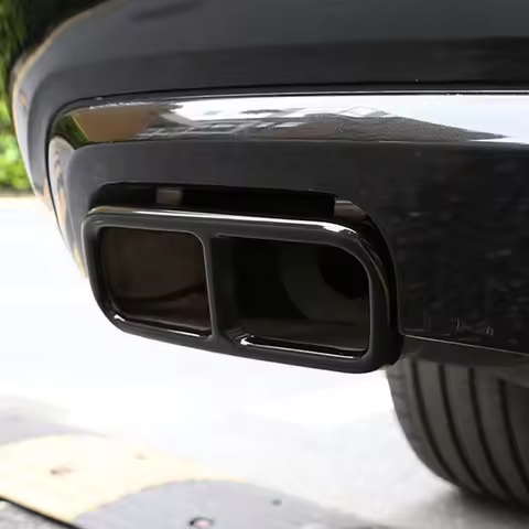 Car Accessories Tail Dual Exhaust Pipe Outlet Muffler Pipe Cover Trim For Mercedes Benz S Class W221