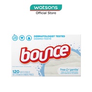 BOUNCE Dryer Sheet Fresh Linen (Free of Dyes & Perfumes + Reduce Wrinkles & Static on Clothes) 120s