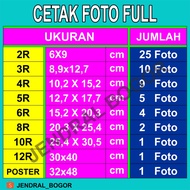 FULL PHOTO PRINTING 2R 3R 4R 5R 8R - 12R Photo Album Album Gambar