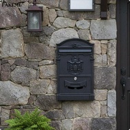 FAKEME Lockable Wall Mailbox Weather Resistant Vintage Wall Mailbox Protected Gold