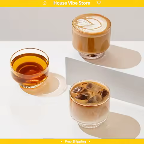 Timemore Affogato Glass Cup High Borosilicate Heat Resistant Dirty Coffee Tasting Cup Multipurpose M