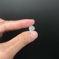 Lucky 3D fish Charm (pure S999 silver) Size: 9.7 x 9.3 x 5.8 mm