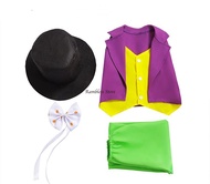 620Willy Wonka Charlie Cosplay Costume For Kids Movie Charlie And The Chocolate Factory Child Allowe