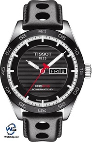 Tissot T100.430.16.051.00 PRS 516 Automatic Black Dial Sapphire Leather Strap 100M Men s Watch