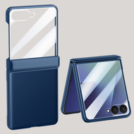 XINXITIANXIA |เคสหนังแท้ Samsung Z Flip7 (SM-F766) หุ้มบานพับ บาง กันกระแทก พร้อมฟิล์ม