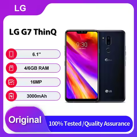 Unlocked Original LG G7 ThinQ G710N/G710ULM 4G Fingerprint 6.1 inches Android 8.0 3000mAh Mobile Pho