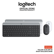 Logitech MK470 Slim Wireless Keyboard and Mouse Minimalist Combo - EBL