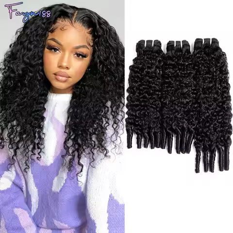 Burmese Curly Human Hair 3 Bundles 3C4A Spiral End Water Wave Bundles 100% Real Human Hair Extension