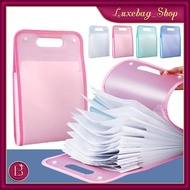 LB Akordeon File Bag Handle File Bag Clear Holder File Folder Document Folder Bag Folder S150