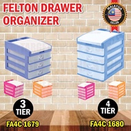 FELTON Drawers Organizer 3 & 4 Tiers Document A4/A5 Paper Stationery/Rak Dokumen FELTON