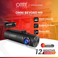 Perakam Dashcam Kereta OMNI BEYOND M9 4K DVR Depan & Belakang 2160P