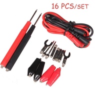 16 pcs Universal Digital Multimeter Probe Test Leads Multi Meter Needle Tip Tester Lead Probe Wire P