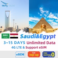 Wefly Egypt Sim Card 3-15 Days Unlimited Data 4G High speed Support eSIM