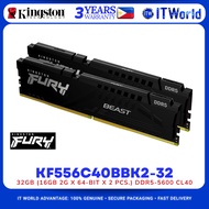 Kingston Fury Beast KF556C40BBK2-16 DDR5 RAM 16GB 2x8GB DDR5 5600MHz CL40 Desktop Memory Kit itw