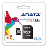 ADATA 威剛 8G 8GB TF microSD micro SD SDHC 記憶卡 C10 AUSDH8GUICL