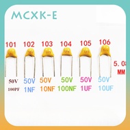 100PCS monolithic ceramic capacitor 50V  1NF-330NF 1UF 22PF 100PF 330PF  5.08mm