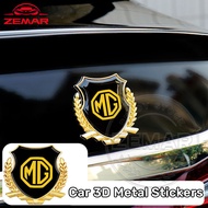 MG Car 3D Stereo Car Logo Side Window Side Door Badge Metal Stickers Emblem Applique Car Accessories