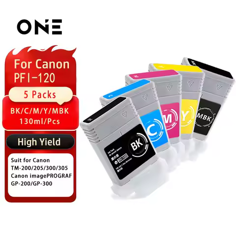 PFI-120 PFI120 Refillable Ink Cartridges For Canon TM200 TM205 TM300 TM305 TM-200 205 300 305 Printe