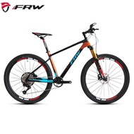King Fulun（FRW）Top 10 Carbon Fiber Bicycle Brands in the World Men and Women Variable Speed Mountain Bike Adult Hydraulic Disc Brake27.5Inch12Speed Black Orange Blue Message Note Height-Frame According to Height 12Speed