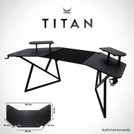 Tengu โต๊ะเกมมิ่ง รุ่น Titan Series หน้าโต๊ะ 180 ซม. รองรับ 2 จอ  ขาเหล็กพิเศษแข็งแรง รับประกัน 1 ปี