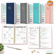 INTOO Academic Planner Book, A5 Monthly/Weekly Calendar Planner, 2027 with Tabs Spiral Binding Plann
