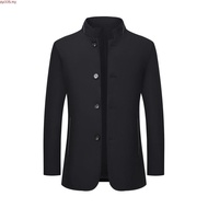 Jaket Sut Blazer Lelaki Jaket Blazer Fit m Lelaki Blazer Kot Kolar Tegak Perniagaan Sut Kasual Kot S