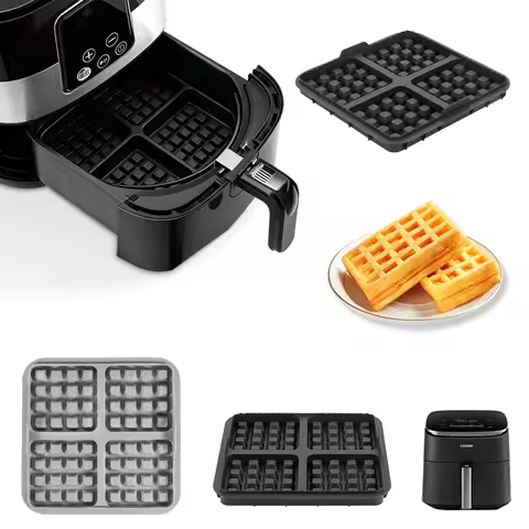 Silicone Waffle mold, Reusable Waffle Baking Tins Compatible Waffle Plates for Ninja af181 af180 af1