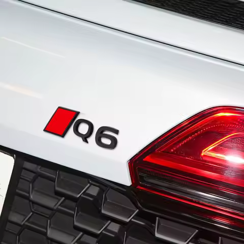 3D Black Red Sliver Red Car Rear Emblem Badge Sticker Valve Cap For Audi RS5 B8 B5 8P 8V Q3 Q5 Q7 Q8