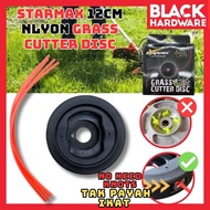 Black Hardware Mata Mesin Rumput Tali Piring Mesin Rumput Nylon Grass Trimmer Line Brush Blade Head 