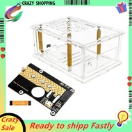 Acrylic Case for PoE M.2 HAT+ (B) & PCIe to M.2 Board (D) +M.2 SSD Expansion Board for PoE M.2 HAT+ 