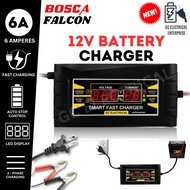 Bosca MotorcycleCarAutomobiles 12V Sealed Lead Battery Charger, 12 Volts Battery Charger 6A FALCON