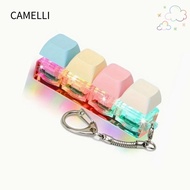 CAMELLI Fidget Keychain, DIY Keyboard Relief Stress Finger Keyboard Cap,  2/4/9 Keys Keys Button Key