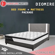 [FurnitureMartSG] Diomire Mattress With Bed Frame Package. Latex/Memory Foam/Pocketed Spring In Single/Super Single/Queen/King