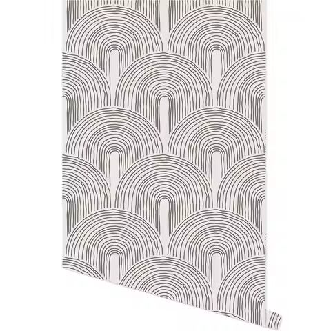 Black Grey Peel and Stick Wallpaper Geometric Arch Self Adhesive Wallpaper Removable Contact Paper f