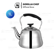 Ấm đun nước inox nhiều dung tích 1L - 6L GORILLA CHEF dùng cho mọi loại bếp