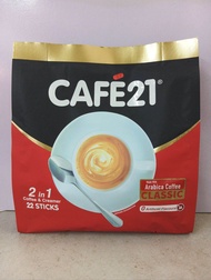 CAFE21 MADE WITH ARABICA COFFEE CLASSIC 2IN1 (22STICKS)