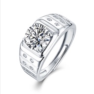 New 925 Sterling Silver 2ct 8mm Moissanite Rings Size Adjustable G-H-I Color Heart Arrows Cut Moissa